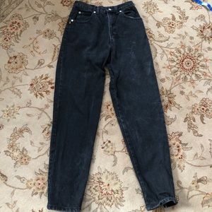 Vintage Washed Black Sasson Mom Jeans